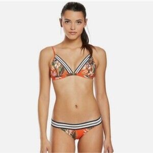 Seafolly Ocean Alley Bikini Sz 6 Tangelo NWT Brazilian Cut